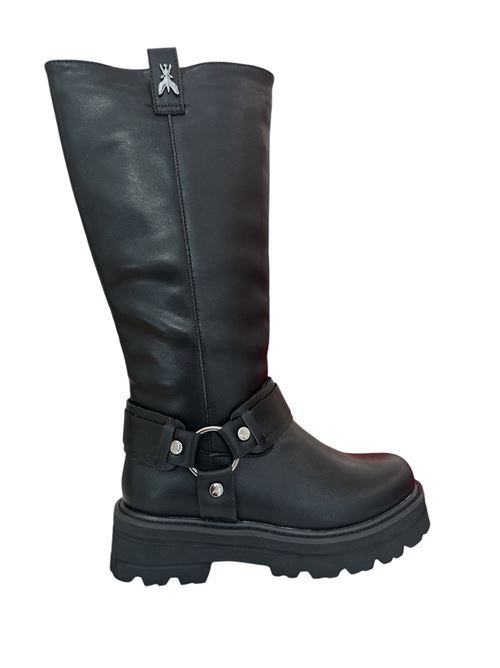 Stivale nero con logo PATRIZIA PEPE | PJ898.01NERO